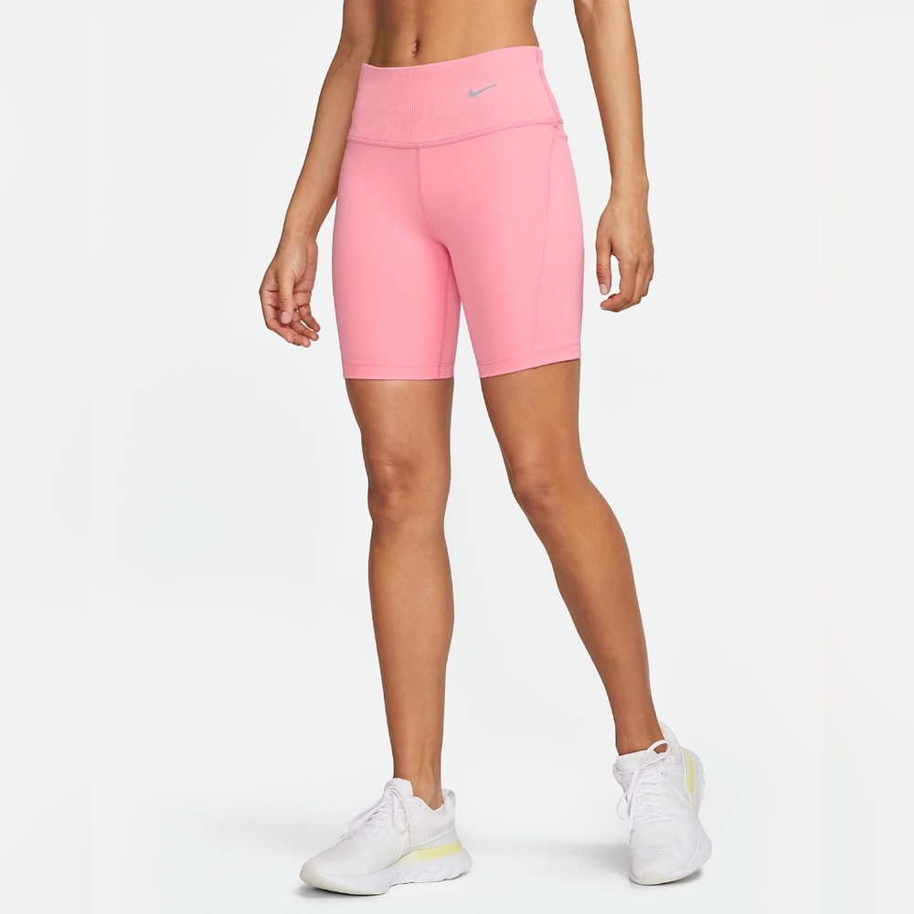 Nike Mid-Rise Ribbed-Panel Running Shorts